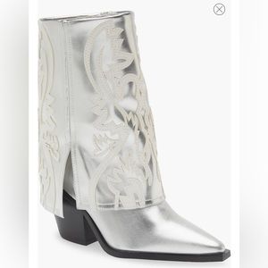 Silver Cowboy Boots
